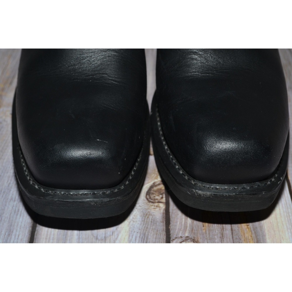Dingo Boots Womens 10 Dean Black Leather Harness Motorcycle Mid Calf DI07370 - Picture 3 of 16